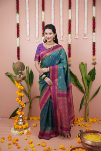 Fashion Club Collection Woven Paithani Pure Silk Saree