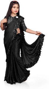 XOOM LADY Embellished Bollywood Lycra Blend Saree