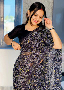 TELIRAJ.FASHION. Printed Bollywood Georgette Saree