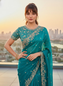 Sariya Embellished Bollywood Organza, Satin Saree