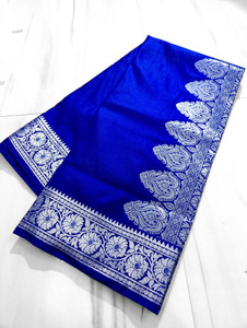 EEFA FASHION Woven Banarasi Satin Saree