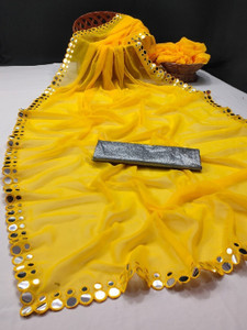 RUKHA FAB Embellished Bollywood Georgette Saree