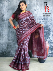 Tareni Floral Print Sambalpuri Pure Cotton Saree