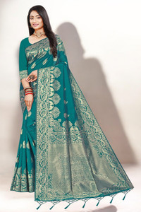 Pikham Self Design Banarasi Art Silk Saree