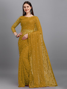 LOROFY Self Design Bollywood Net Saree