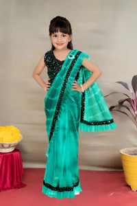 Avsar international Striped Bollywood Nylon Saree