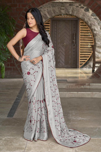 MANOHARI Embellished Bollywood Georgette Saree