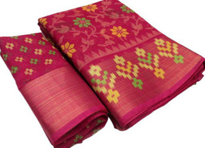 sohank creation Printed, Self Design Chanderi Cotton Blend Saree