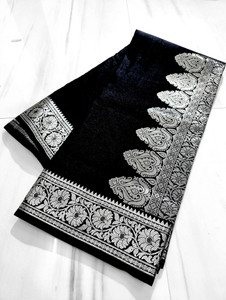 EEFA FASHION Woven Banarasi Satin Saree
