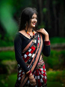 ETHNIC ODISHA HANDLOOM Printed, Digital Print Sambalpuri Pure Cotton Saree