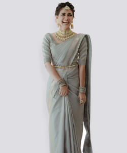 mishihouse Woven Kanjivaram Jacquard, Pure Silk Saree