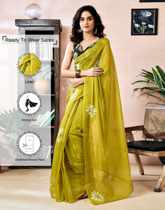 Samah Printed Daily Wear Linen Saree