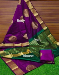 Shirodhari Woven Kanjivaram Pure Silk, Art Silk Saree