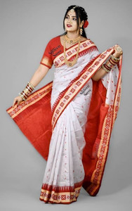 ETHNIC SAREES Bharat Embellished Ikkat Art Silk Saree