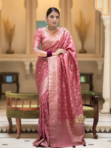 WOMENELEGENCE Embellished Banarasi Pure Silk Saree