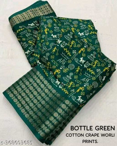 SILK VISTA Printed Daily Wear Silk Blend Saree