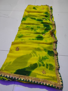 KHATRI AND SONS Tie-Dye Banarasi Chiffon Saree