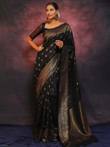 Fiesta Woven Kanjivaram Cotton Silk Saree