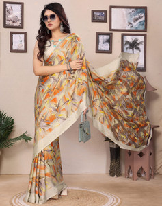 YASHIKA Printed Daily Wear Tussar Silk Saree