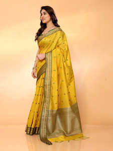 Moda Rapido Embellished Assam Silk Silk Blend Saree