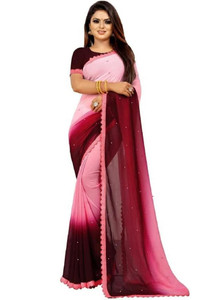 Bride brand Self Design Bollywood Georgette Saree