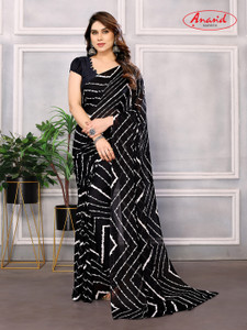 Anand Sarees Graphic Print Bollywood Georgette Saree