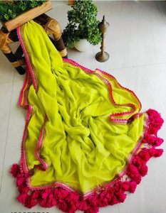 charmie designer Printed Bandhani Georgette Saree