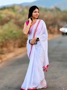 Labheshwari Embellished, Embroidered Daily Wear Georgette Saree