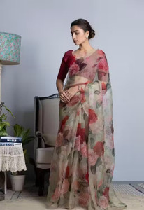 MURTHIRUPI Printed Daily Wear Organza Saree