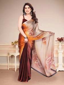 Magneitta Floral Print, Printed Bollywood Chiffon, Georgette Saree