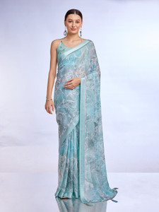 RekhaManiyar Digital Print Bollywood Georgette Saree