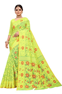 ANISSA SAREE Woven Jamdani Cotton Blend Saree