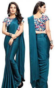Arpita Fashion Solid/Plain Bollywood Satin Saree