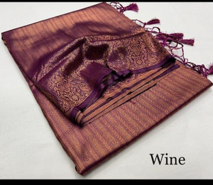 FAB WOVEN Woven Banarasi Pure Silk Saree