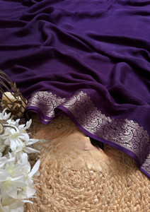 Banaras silk palace Woven Banarasi Chiffon Saree