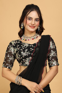 K 5 FASHION Embroidered Bollywood Georgette Saree