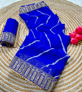 MARUTISAREE Printed Leheria Georgette Saree