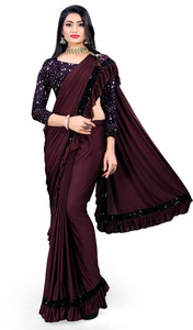 miracletex Self Design Bollywood Lycra Blend Saree