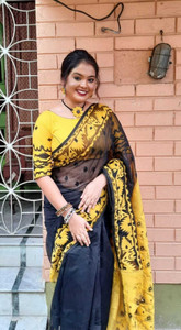 SP Boutique Embroidered Jamdani Cotton Silk Saree