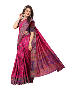 kartavya Printed Patola Silk Blend Saree