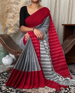 Moumitasaree Self Design, Solid/Plain Tant Pure Cotton Saree