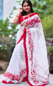 Tantiika Printed Handloom Cotton Blend Saree