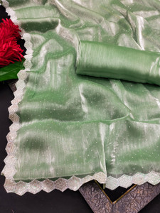 XOOM LADY Embellished Bollywood Satin Saree