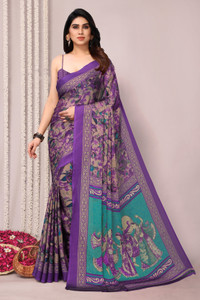 MIRCHI FASHION Solid/Plain, Embellished Daily Wear Chiffon, Georgette Saree