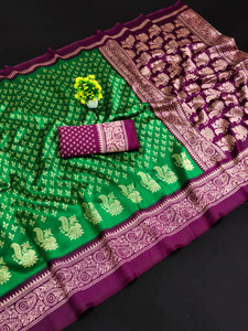 Kanooda Prints Printed Mysore Art Silk Saree