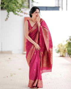 WOMENELEGENCE Embellished Banarasi Pure Silk Saree
