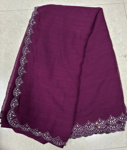 patu plus Embellished, Solid/Plain, Self Design, Dyed Bollywood Georgette Saree