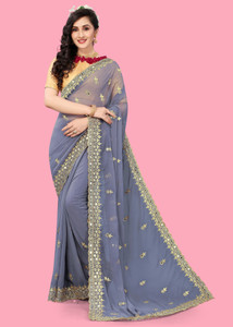 HouseOfCommon Embroidered Bollywood Georgette Saree