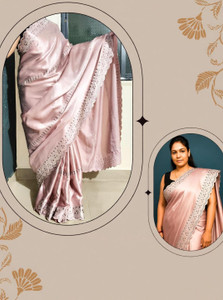 paghadal Embellished Bollywood Satin Saree