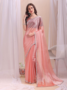 VRAJTEX FAB Embellished Bollywood Satin Saree